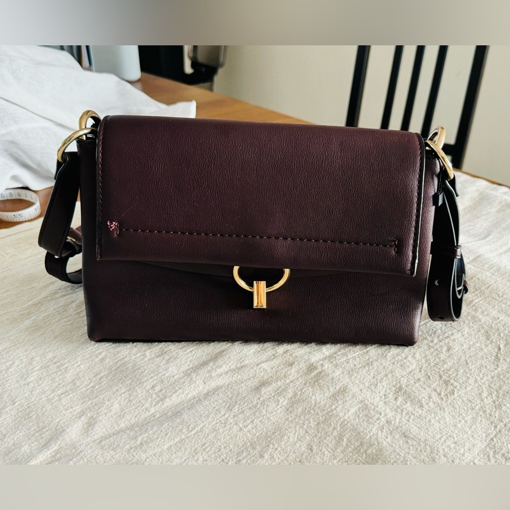 Mango Burgundy Shoulder Bag